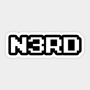Clever pixel nerd design Sticker